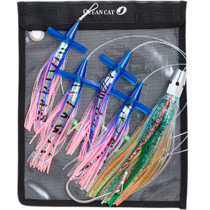 Cherry Jet/Soft Bird Trolling Lure - Rigged