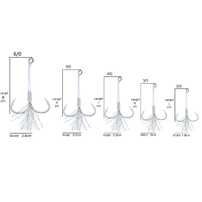butterfly hooks fishing OCEAN CAT Assist Hooks Butterfly Glow Jigging Jigs Slow Fast Fall Hooks Size 2/0,3/0,4/0,5/0,6/0 — OCEAN CAT Fishing Tackle