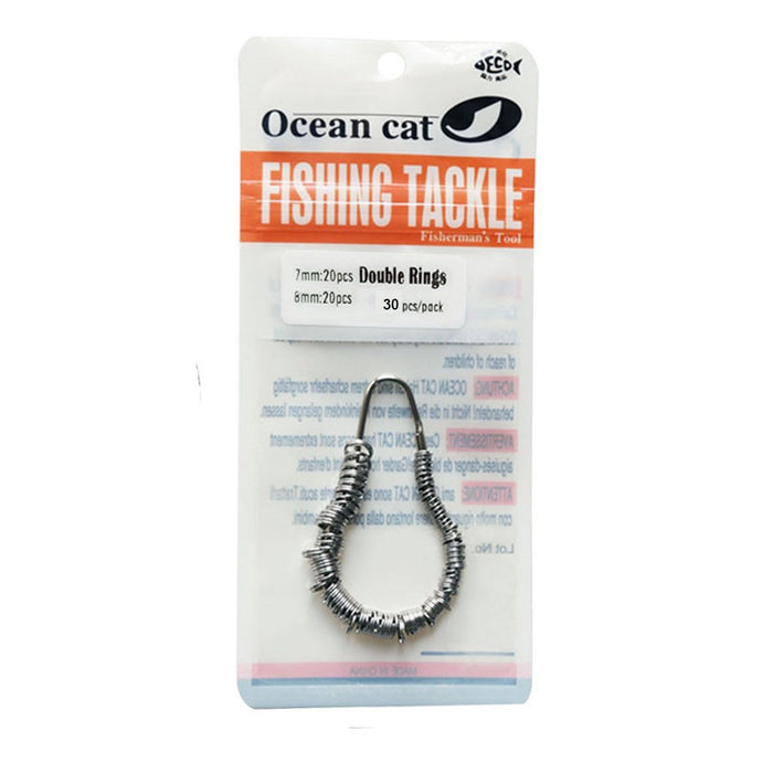 d orings for fishing lures OCEAN CAT Stainless Steel Double Fishing Split Rings Kit-Fishing Lures Hook Connector High Strength Split Doublue Ring Loops Jump Rings — OCEAN CAT Fishing Tackle