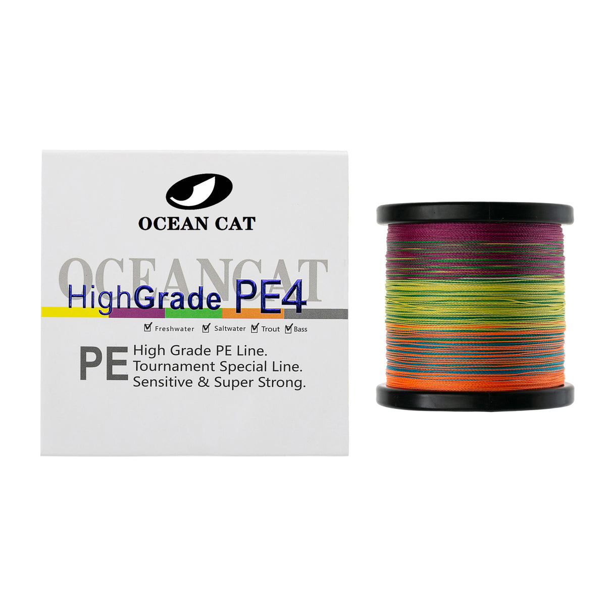 OCEAN CAT Four-Strand Braid Wear-Resistant and Corrosion-Resistant Fishing Line Super High Performance PE Fishing Line — OCEAN CAT Fishing Tackle