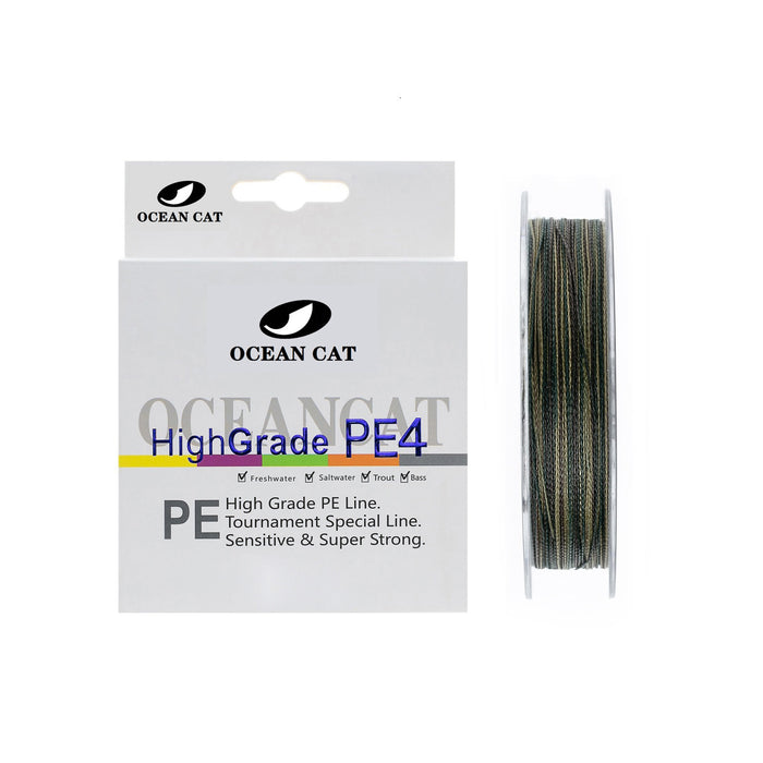 OCEAN CAT 4 Strands Braided Fishing Line Zero Stretch Smooth Smaller  Diameter Abrasion Resistant Super Strong High Performance PE Fishing Line —  OCEAN CAT Fishing Tackle