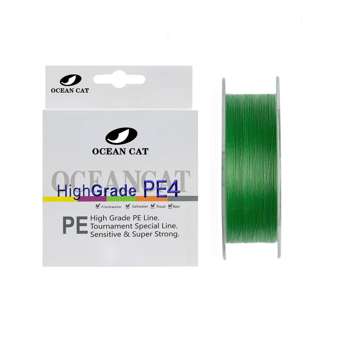 OCEAN CAT Four-Strand Braid Wear-Resistant and Corrosion-Resistant Fishing Line Super High Performance PE Fishing Line — OCEAN CAT Fishing Tackle OCEAN CAT Four-Strand Braid Wear-Resistant and Corrosion-Resistant Fishing Line Super High Performance PE Fishing Line — OCEAN CAT Fishing Tackle
