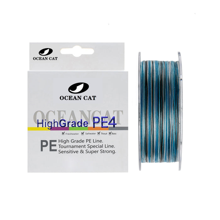 OCEAN CAT Four-Strand Braid Wear-Resistant and Corrosion-Resistant Fishing Line Super High Performance PE Fishing Line OCEAN CAT Fishing Tackle OCEAN CAT Four-Strand Braid Wear-Resistant and Corrosion-Resistant Fishing Line Super High Performance PE Fishing Line OCEAN CAT Fishing Tackle