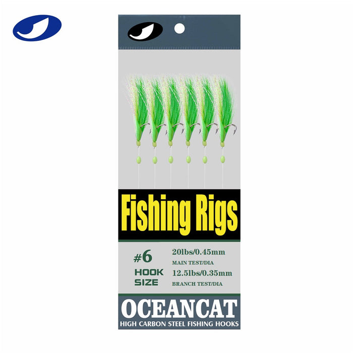 Fishing Rigs Style 5-Green Feather