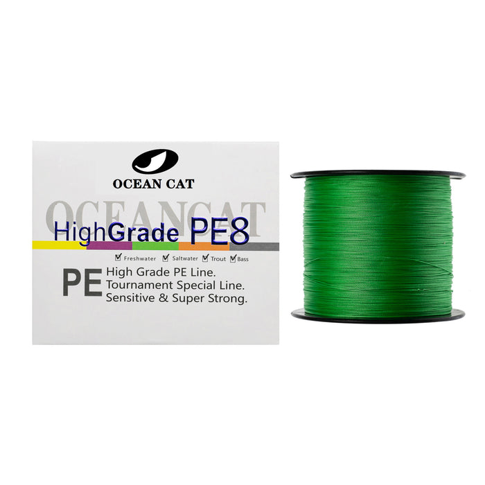 OCEAN CAT Eight-Strand Braid Wear-Resistant and Corrosion-Resistant Fishing Line Super High Performance PE Fishing Line — OCEAN CAT Fishing Tackle OCEAN CAT Eight-Strand Braid Wear-Resistant and Corrosion-Resistant Fishing Line Super High Performance PE Fishing Line — OCEAN CAT Fishing Tackle