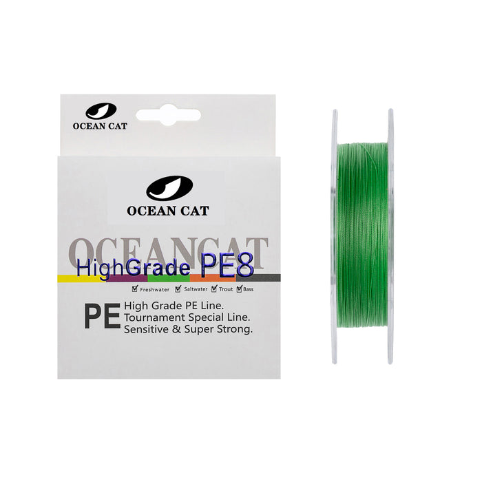 gevicont braided fishing line OCEAN CAT Eight-Strand Braid Wear-Resistant and Corrosion-Resistant Fishing Line Super High Performance PE Fishing Line — OCEAN CAT Fishing Tackle