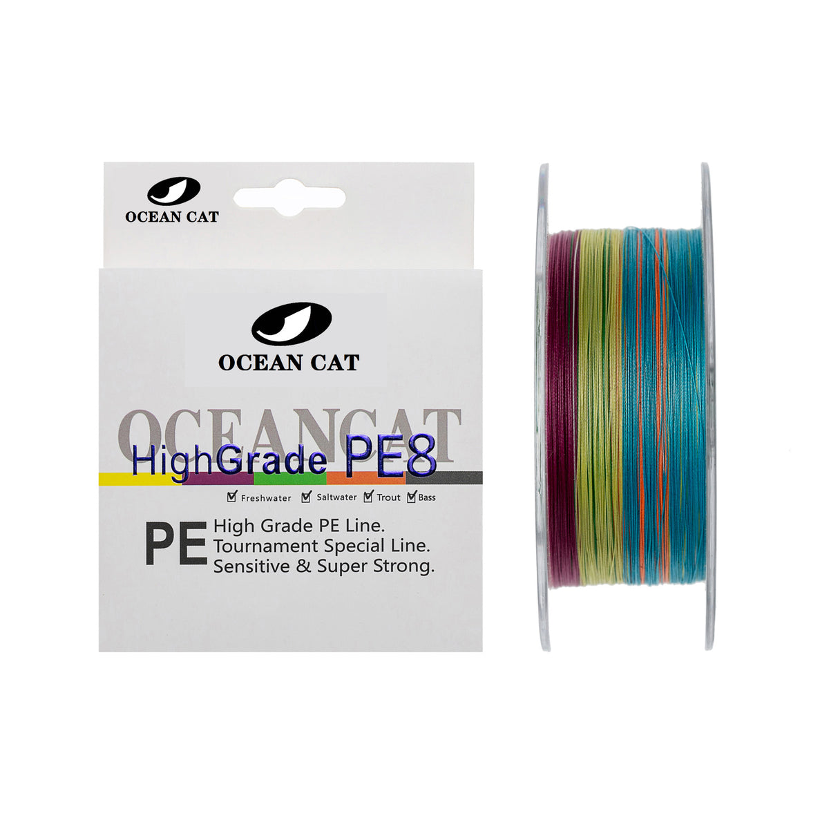 OCEAN CAT Eight-Strand Braid Wear-Resistant and Corrosion-Resistant Fishing Line Super High Performance PE Fishing Line — OCEAN CAT Fishing Tackle