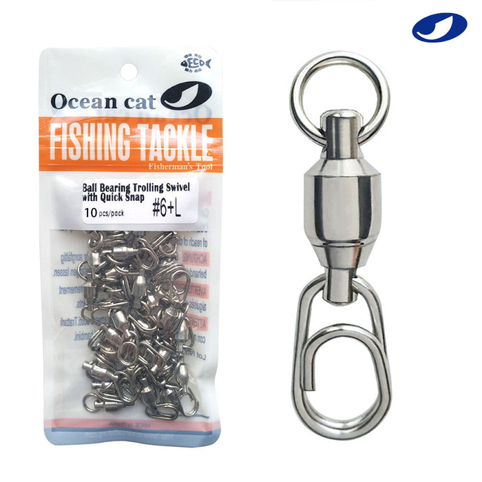 OCEAN CAT Snap Fishing Swivels Ball Bearing Fishing Swivel with Fast/Quick  Snap 100% Copper Body Stainless Barrel Swivels Fishing Lure Snap  SwivelsTackle for Saltwater Fishing Freshwater Fishing — OCEAN CAT Fishing  Tackle