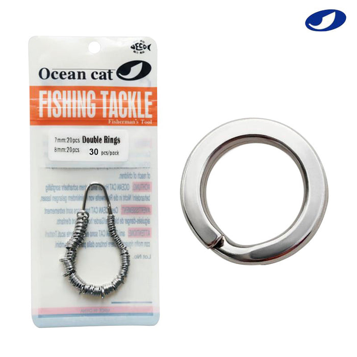 d orings for fishing lures OCEAN CAT Stainless Steel Double Fishing Split Rings Kit-Fishing Lures Hook Connector High Strength Split Doublue Ring Loops Jump Rings — OCEAN CAT Fishing Tackle
