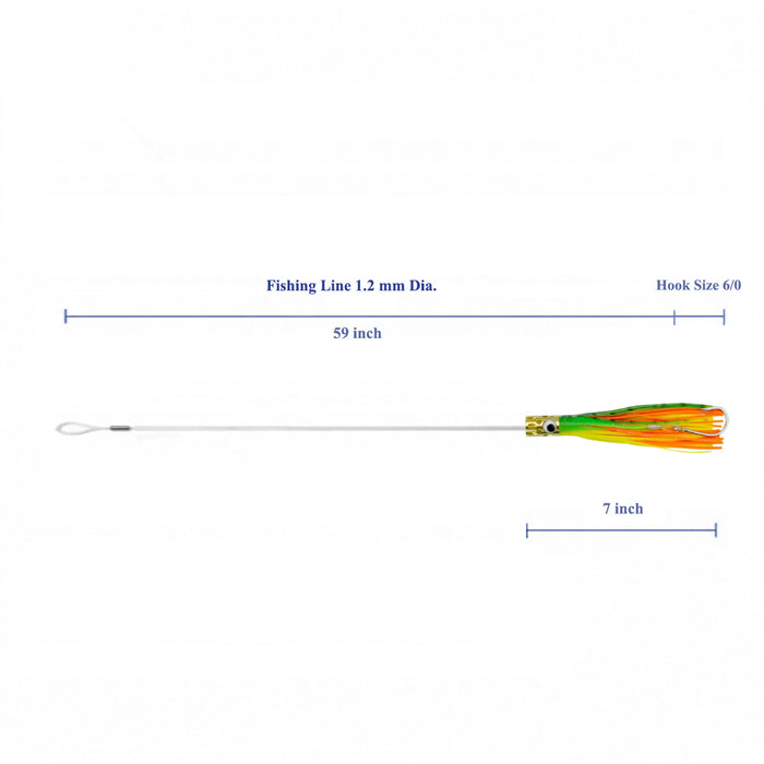 7 inches Jet Head Trolling Lure Bag 6 Pcs Combo