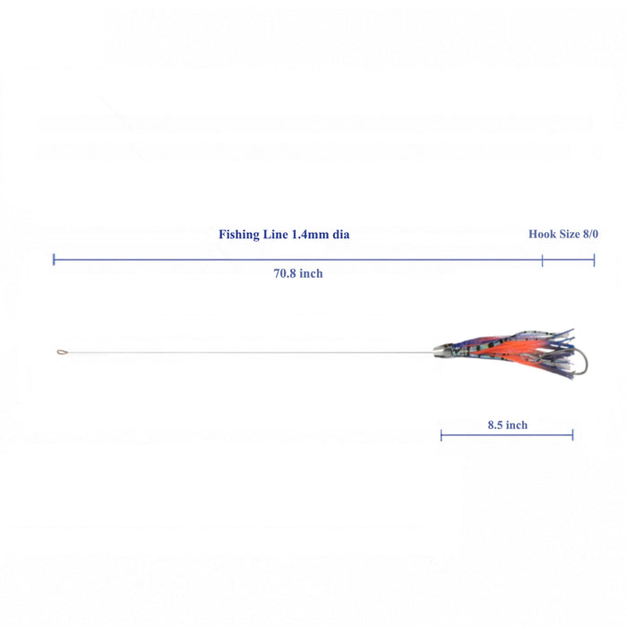6.5 Inches/8.5 Inches Trolling Lure Bag 6 pcs Combo-Copper Head