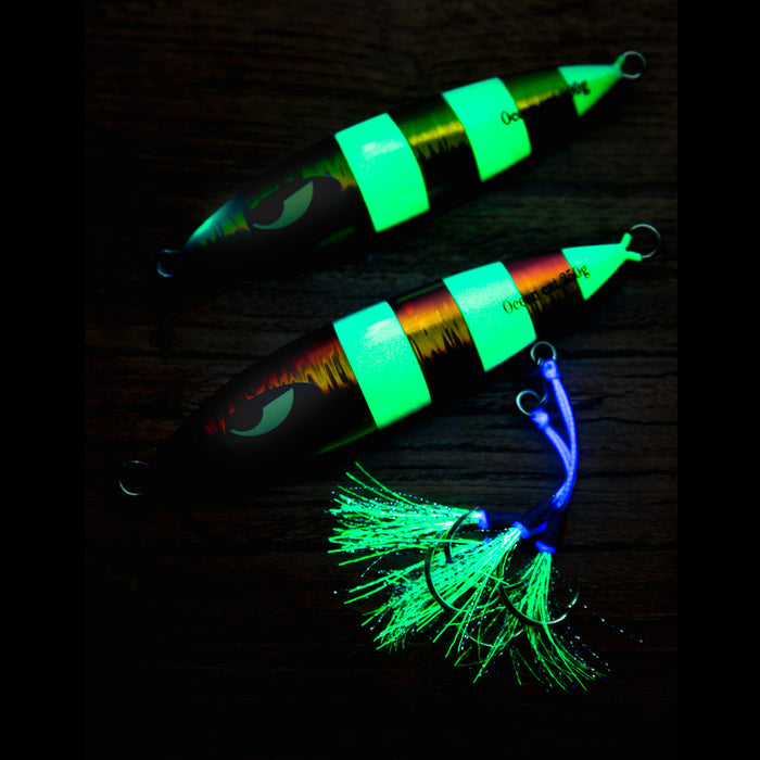 OCEAN CAT Slow Pitch Jigging Lead Metal Flat Fishing Jigs Lures Sinking Vertical Jigging Bait with Butterfly Hook for Saltwater Fishing — OCEAN CAT Fishing Tackle