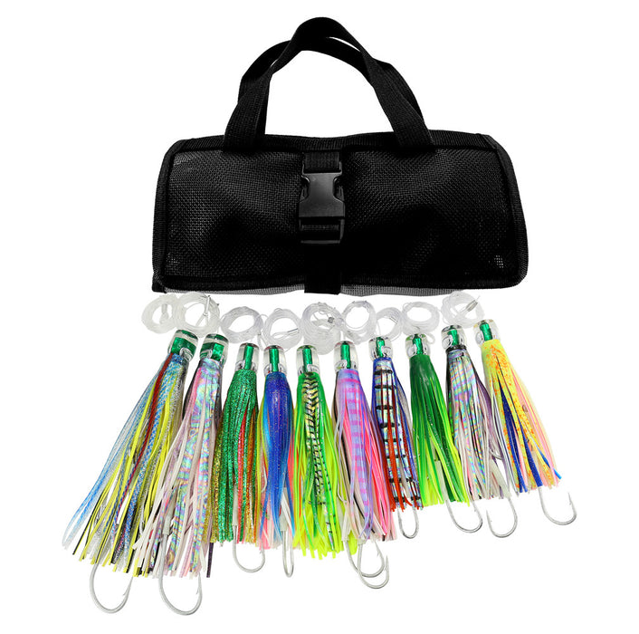  Fish WOW! Qty 3 Fishing 6-Pocket Roll-up Trolling TACKLE  Storage Jig Lures Bags - Blue : Sports & Outdoors