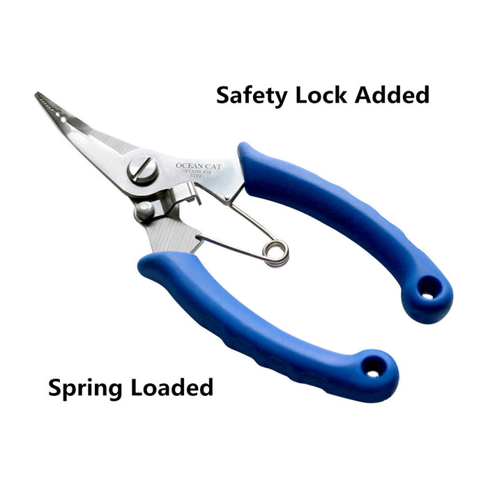 5 inches Stainless Steel Fishing Pliers- Blue Color