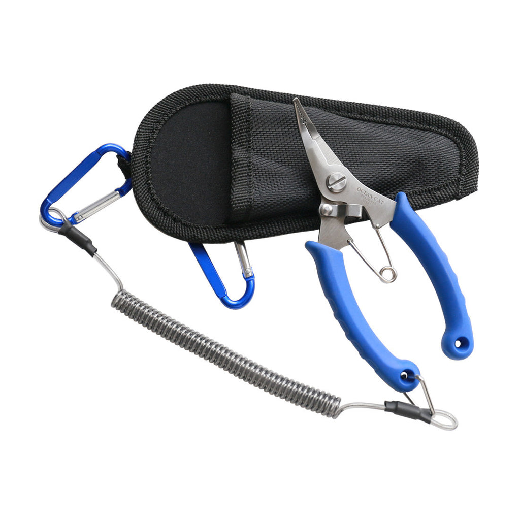 Night Cat 9'' Fishing Pliers With Sheath and Lanyard Long Nose