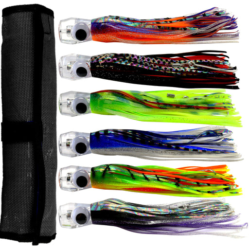 Chrome Jet Head Saltwater Trolling Lures With 12/0 Hookset (17oz